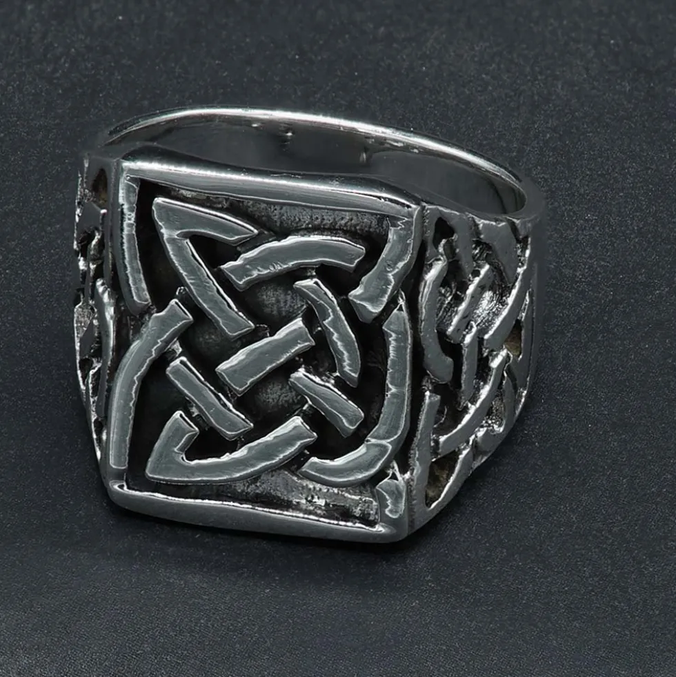 Kelten Ring Siegelring keltische Knoten 925 Silber