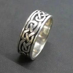 Kelten Schmuck Ring breit Silber keltischer Knoten 925 Silber
