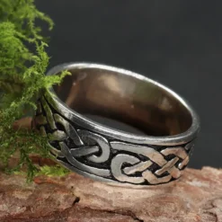 Kelten Schmuck Ring breit Silber keltischer Knoten 925 Silber