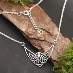 Keltische Halskette 925 Silber Damen Collier längenverstellbar edler Halsschmuck