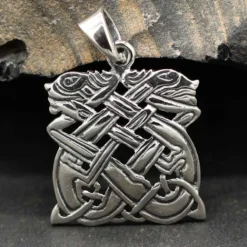 Keltische Hunde Anhänger 925 Silber ausgefallener Kelten Schmuck
