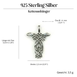 Keltische Hunde Schmuck Anhänger 925 Silber