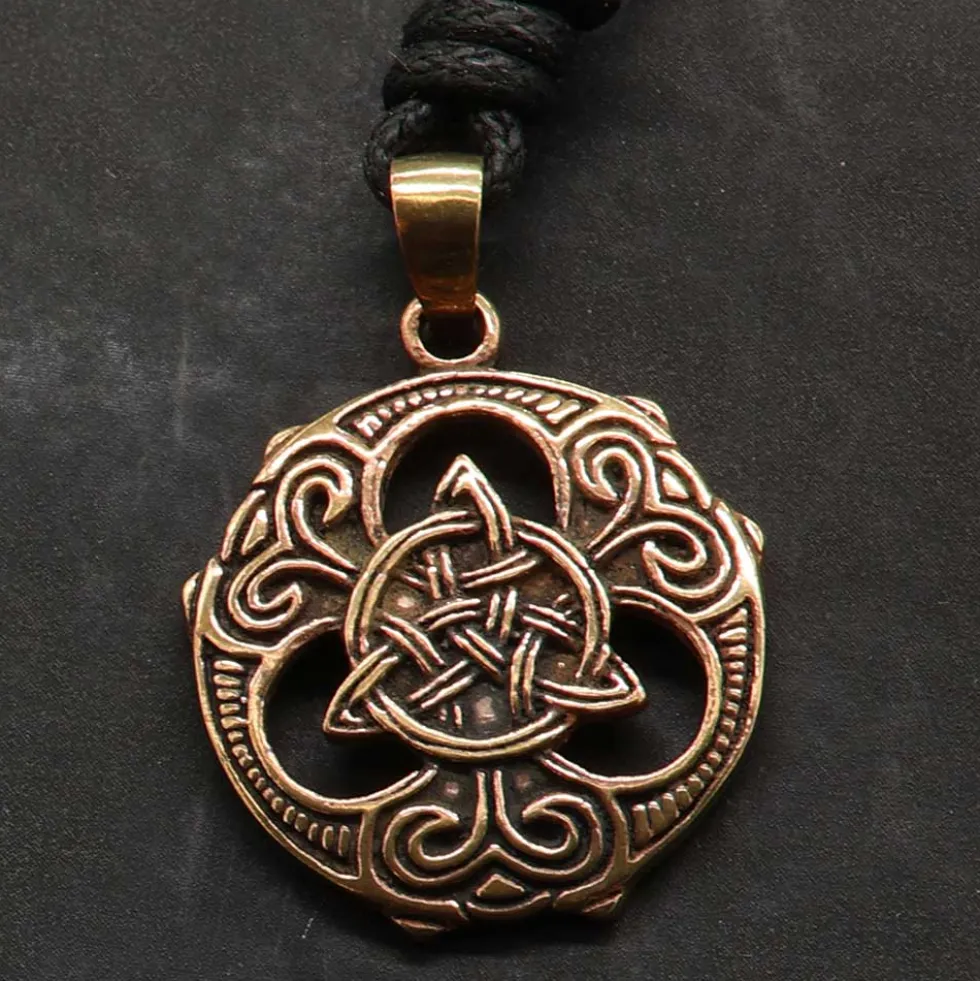 Keltische Kette Schmuck Tri Shild Bronze Anhänger