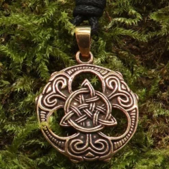 Keltische Kette Schmuck Tri Shild Bronze Anhänger