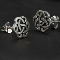Keltische Ohrstecker 925 Silber Ohrschmuck Triquetta Keltenknoten