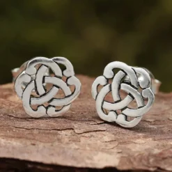 Keltische Ohrstecker 925 Silber Ohrschmuck Triquetta Keltenknoten