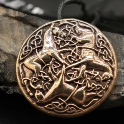 keltische Pferde Schmuck Bronze Anhänger