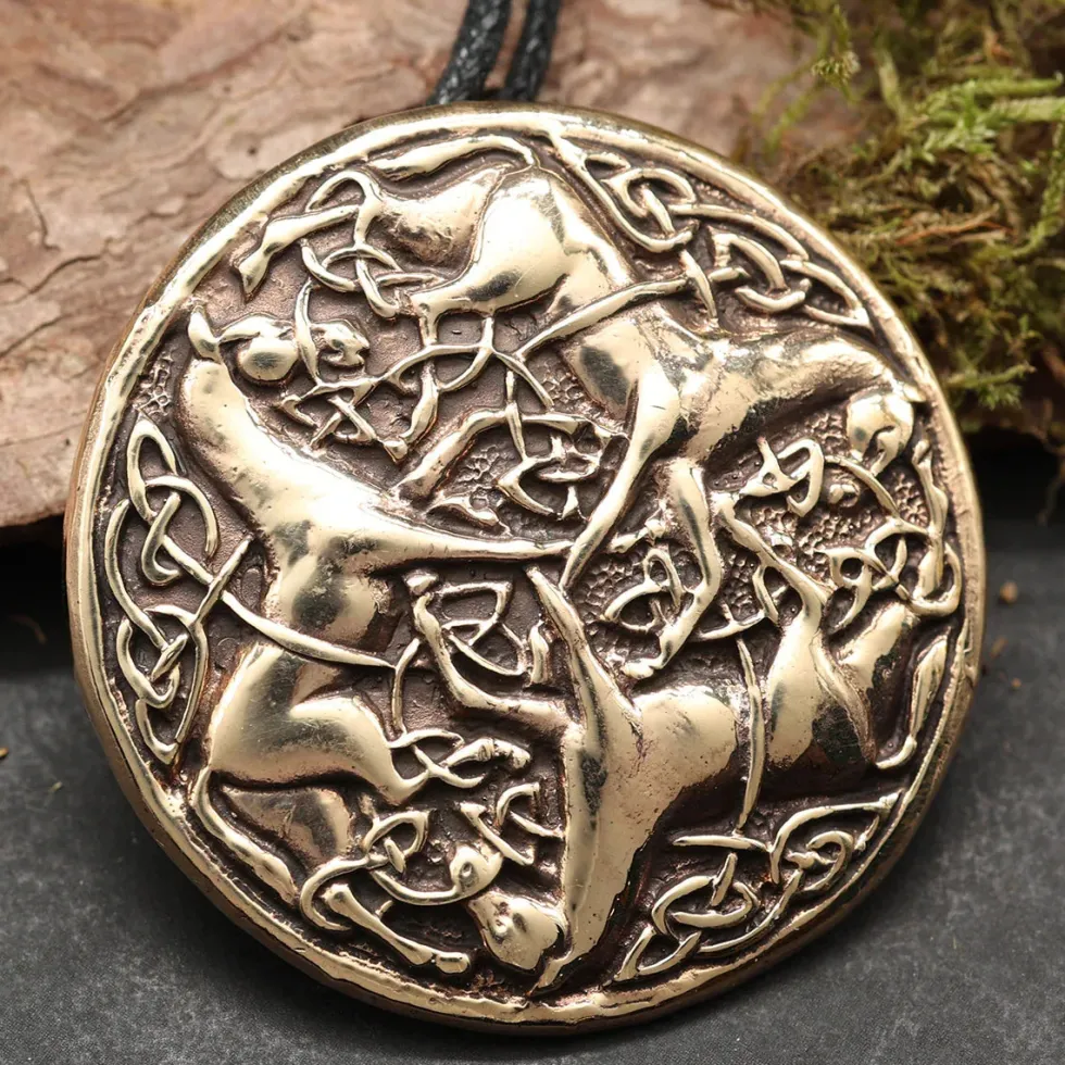 keltische Pferde Schmuck Bronze Anhänger