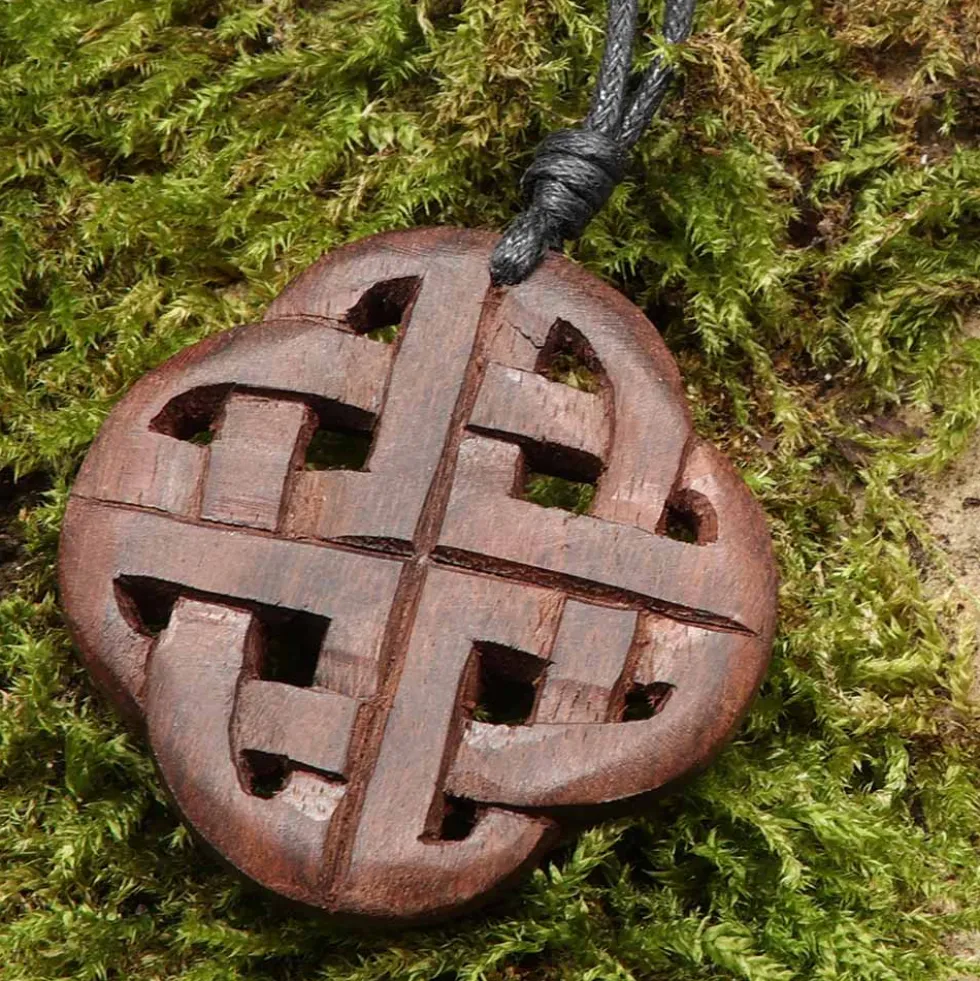 Keltischer Anhänger Schmuck Holz Vierjahreszeiten Kettenanhänger