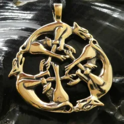 Keltischer Anhänger Schmuck Wilde Jagd Bronze