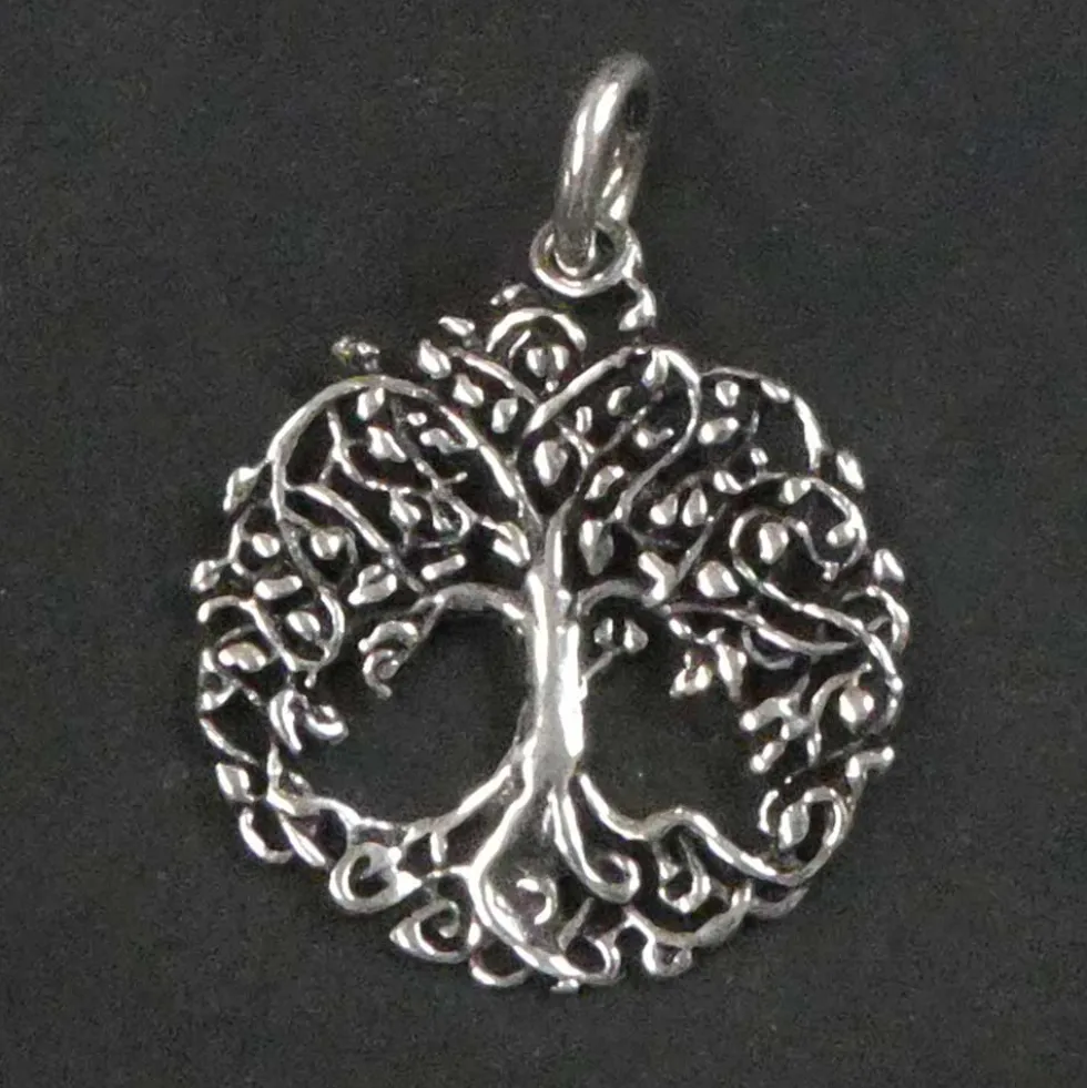 Keltischer Baum Anhänger mit Blätter Silber 925/000