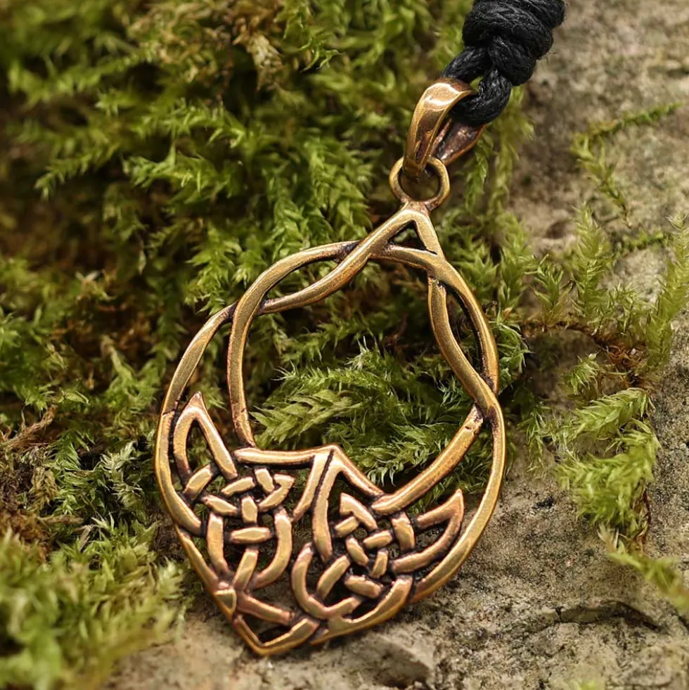keltischer Bronzeschmuck Anhänger Keltenblatt