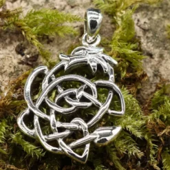 Keltischer Drache Anhänger Silber Kelten Knoten fein gearbeitet 925/000