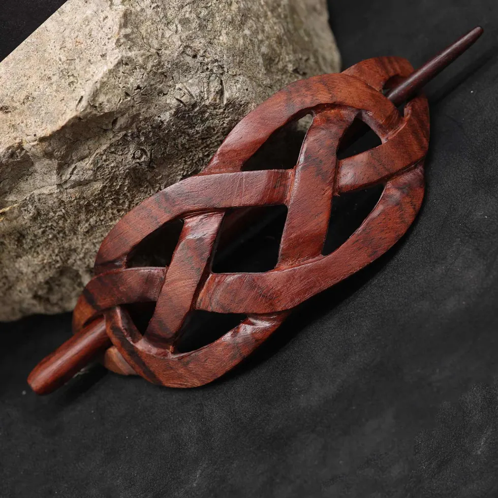 keltischer Haarschmuck Holzschmuck geschnitzt