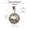 Keltischer Hirsch Schmuck Bronze Anhänger