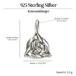 Keltischer Kettenanhänger Taliesin 925 Silber Schmuck