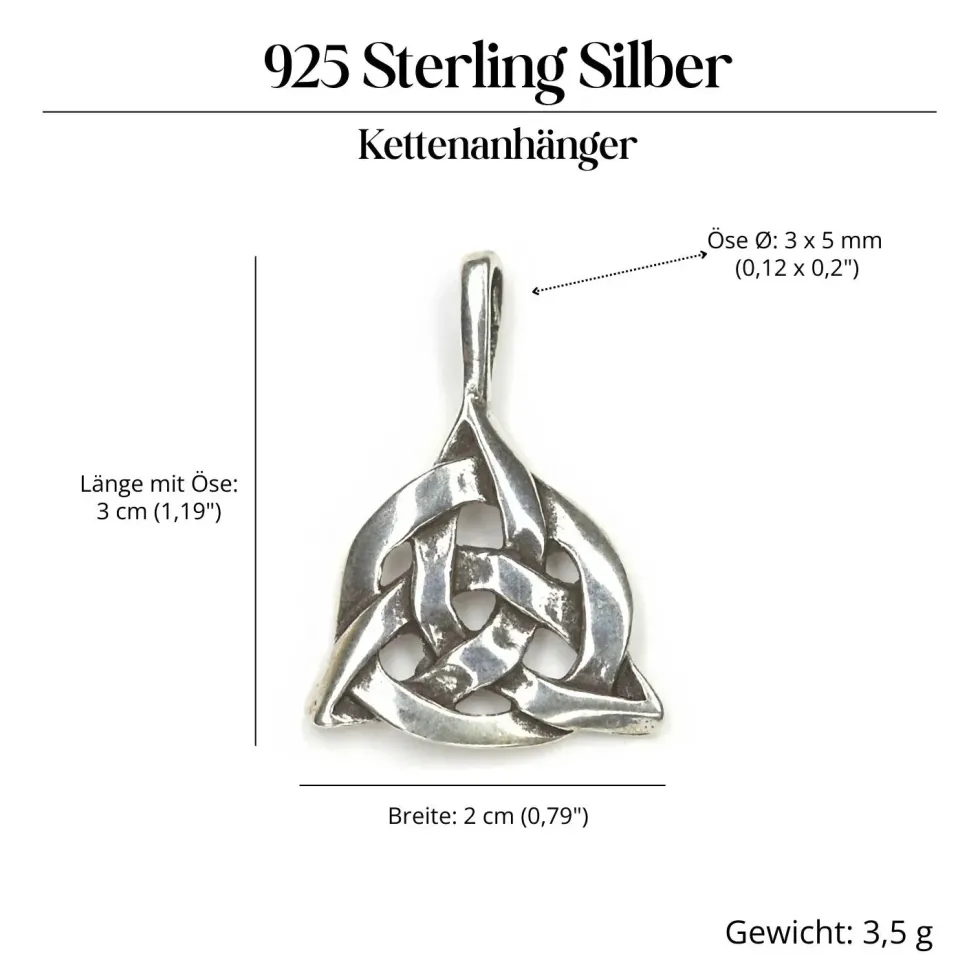 Keltischer Kettenanhänger Taliesin 925 Silber Schmuck