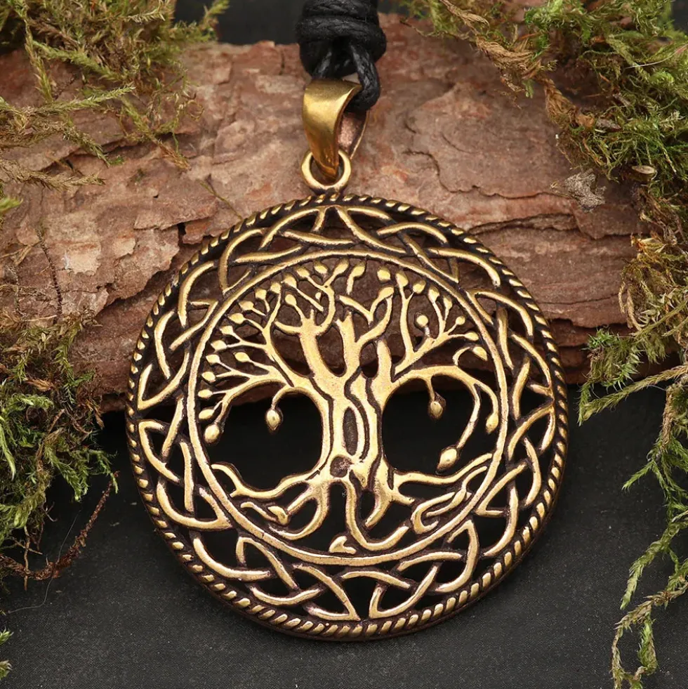 Keltischer Lebensbaum Anhänger Schmuck Bronze