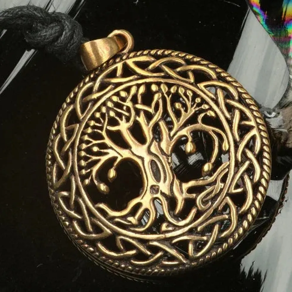 Keltischer Lebensbaum Anhänger Schmuck Bronze