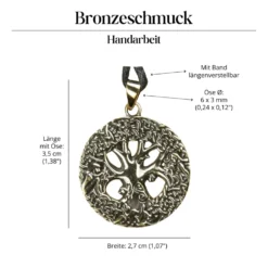 Keltischer Lebensbaum Bronzeschmuck Anhänger
