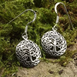 Keltischer Lebensbaum Ohrhänger 925 Silber Ohrschmuck