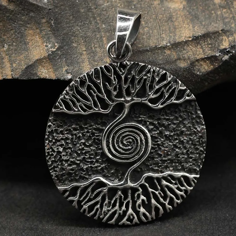 Keltischer Lebensbaum Silber Anhänger 925 Silber mit Symbol