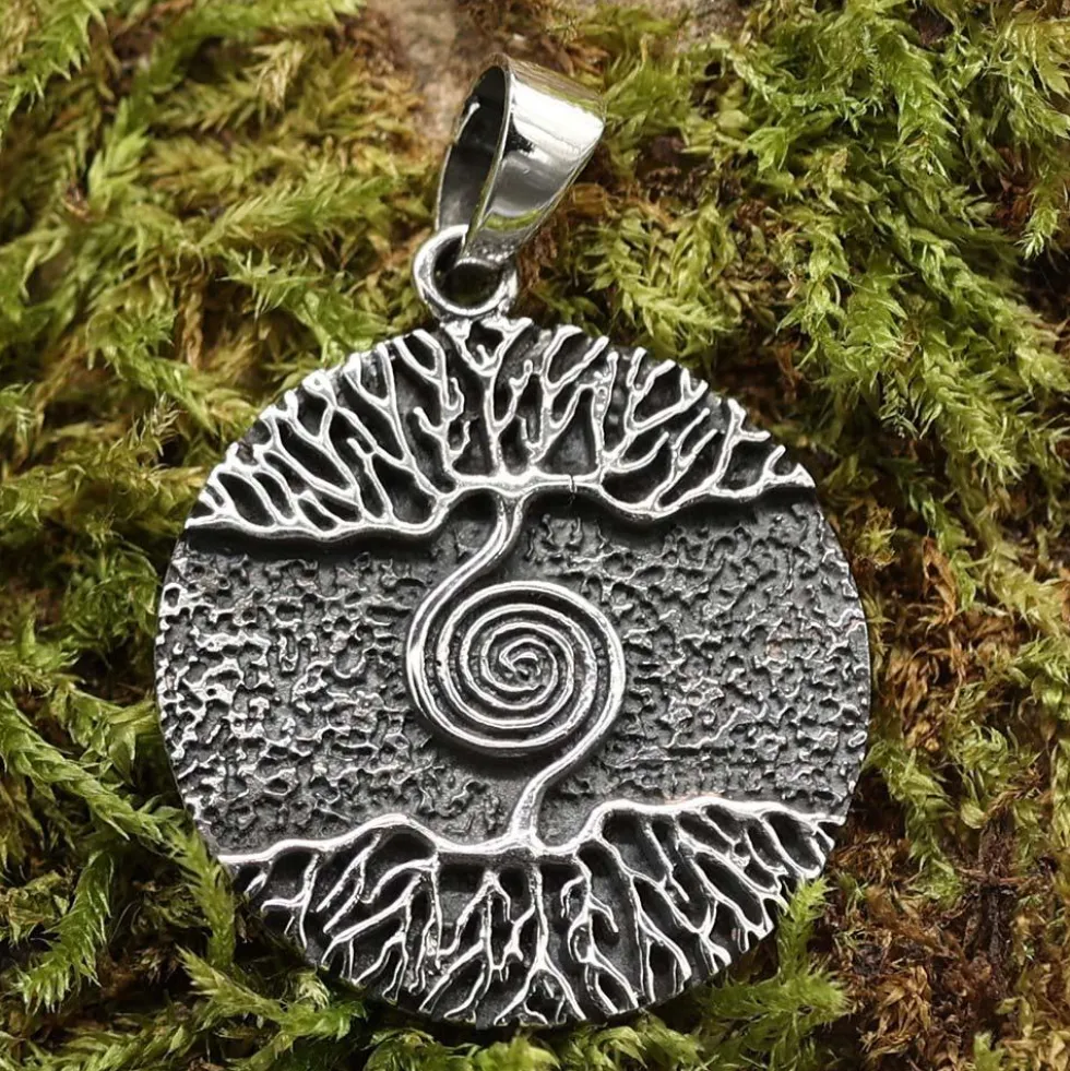 Keltischer Lebensbaum Silber Anhänger 925 Silber mit Symbol