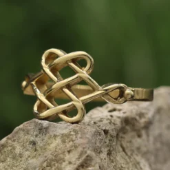 Keltischer Messing Ring zeitloser Schmuck Damen Jungen