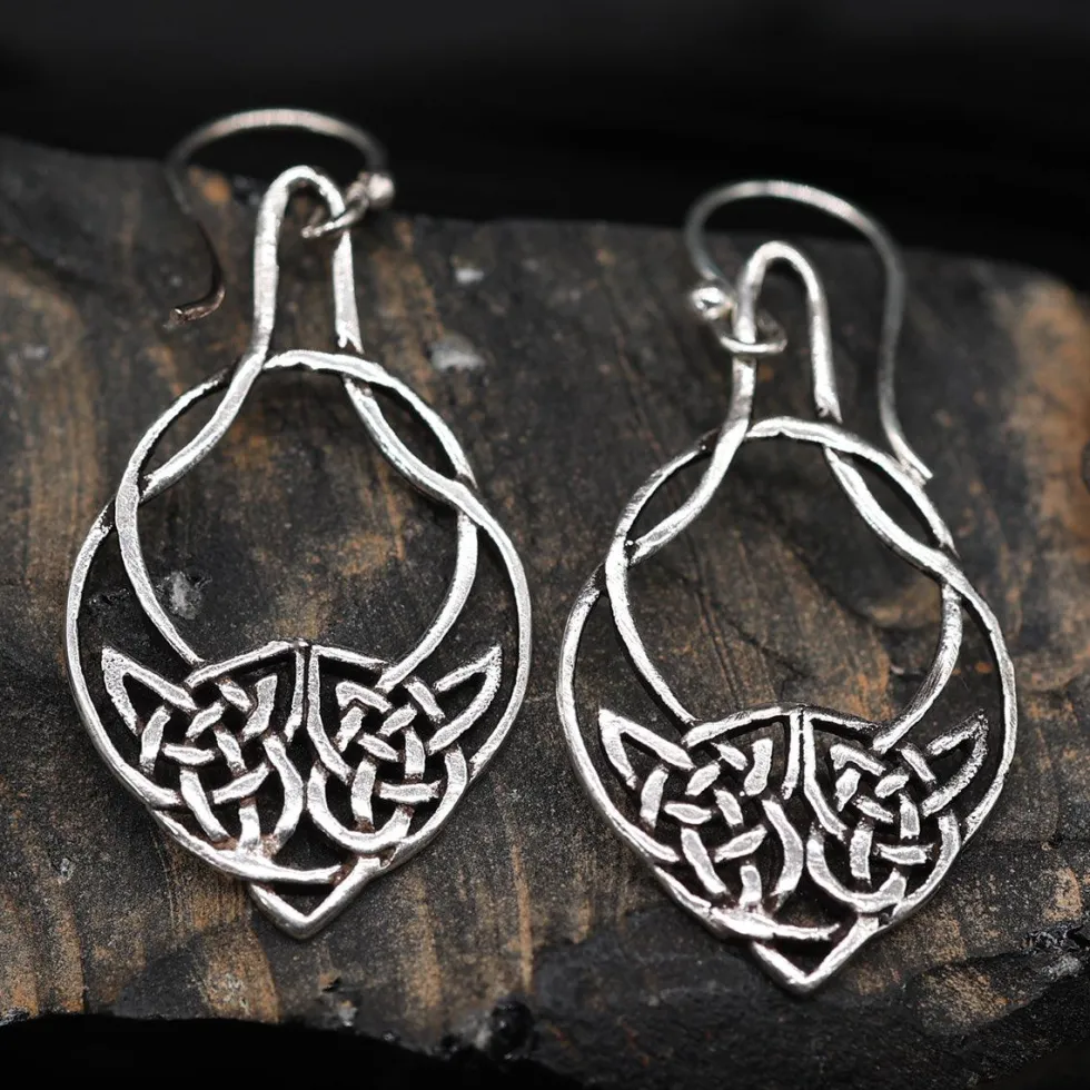 Keltischer Ohrschmuck Kelten Ohrhänger 925 Sterlingsilber (Paar) 925 Silber