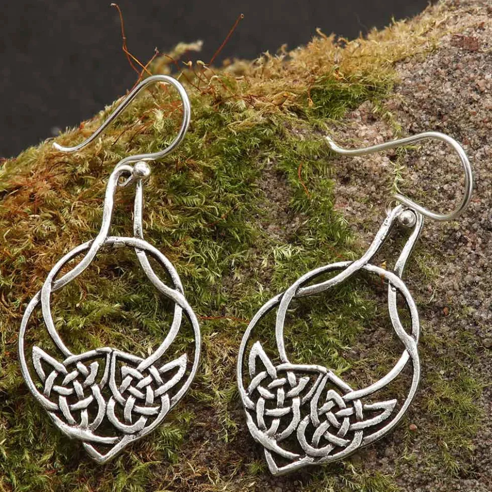 Keltischer Ohrschmuck Kelten Ohrhänger 925 Sterlingsilber (Paar) 925 Silber
