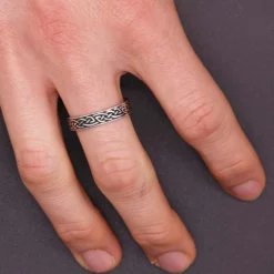 Keltischer Ring Schmuck Partnerring 925 Sterlingsilber Damen Herren Freundschaft Bandring