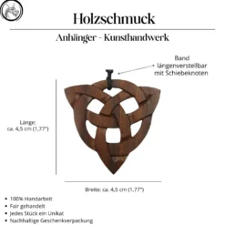 keltischer Schmuck aus Holz Taliesin zweifarbig