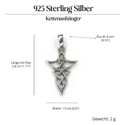 keltischer Schmuck 925 Silber Anhänger klein