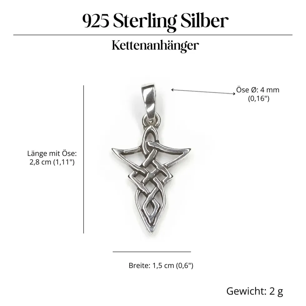 keltischer Schmuck 925 Silber Anhänger klein