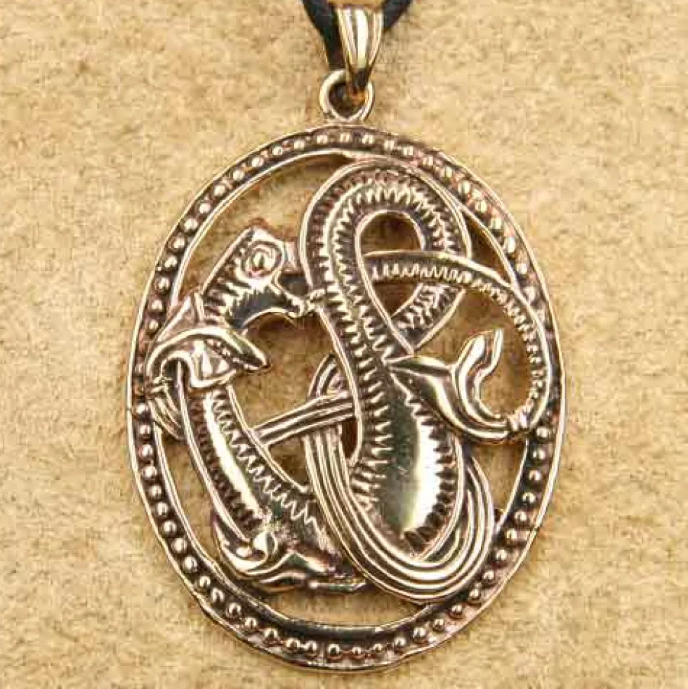 keltische Schlange Schmuck Anhänger Bronze