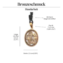 keltische Schlange Schmuck Anhänger Bronze