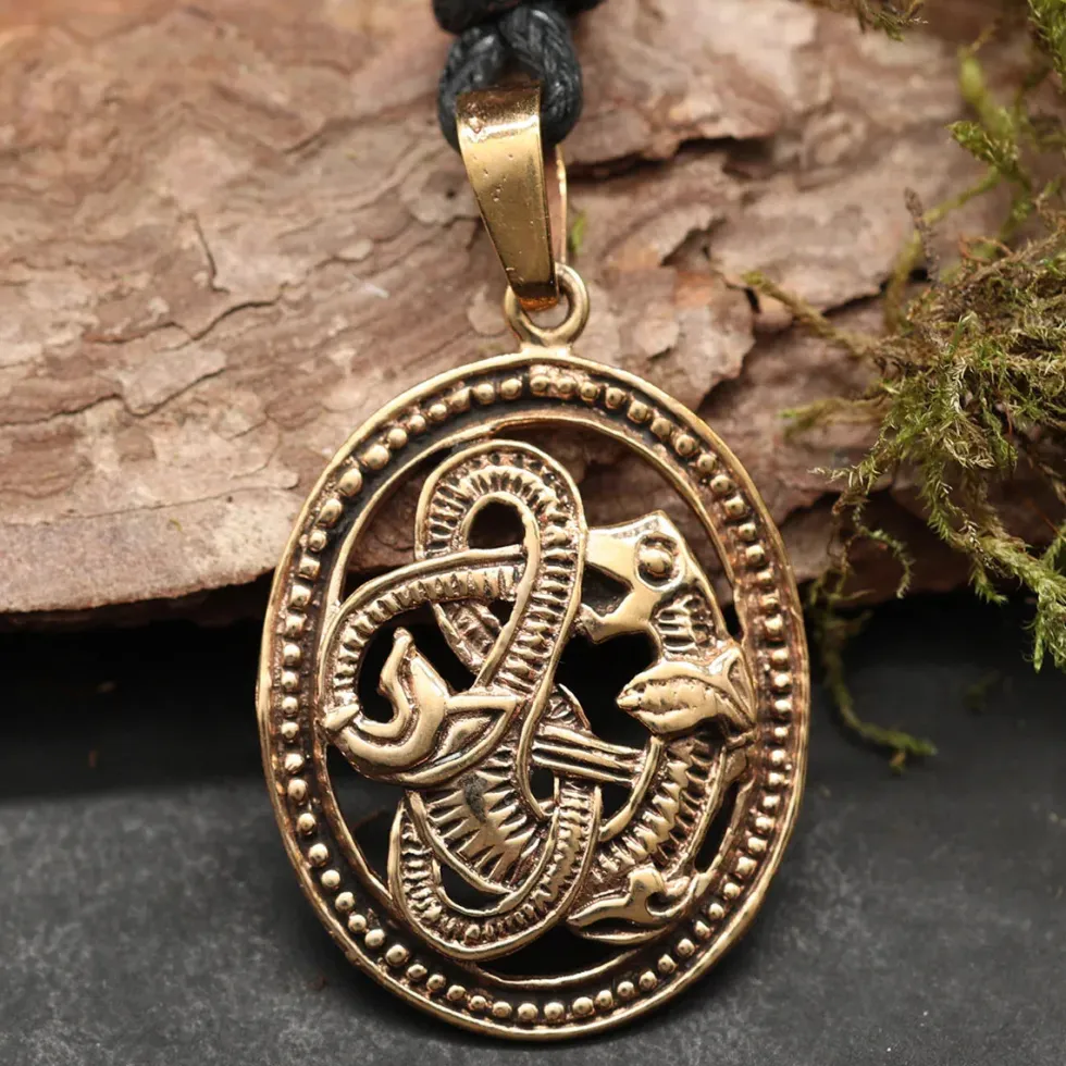 keltische Schlange Schmuck Anhänger Bronze