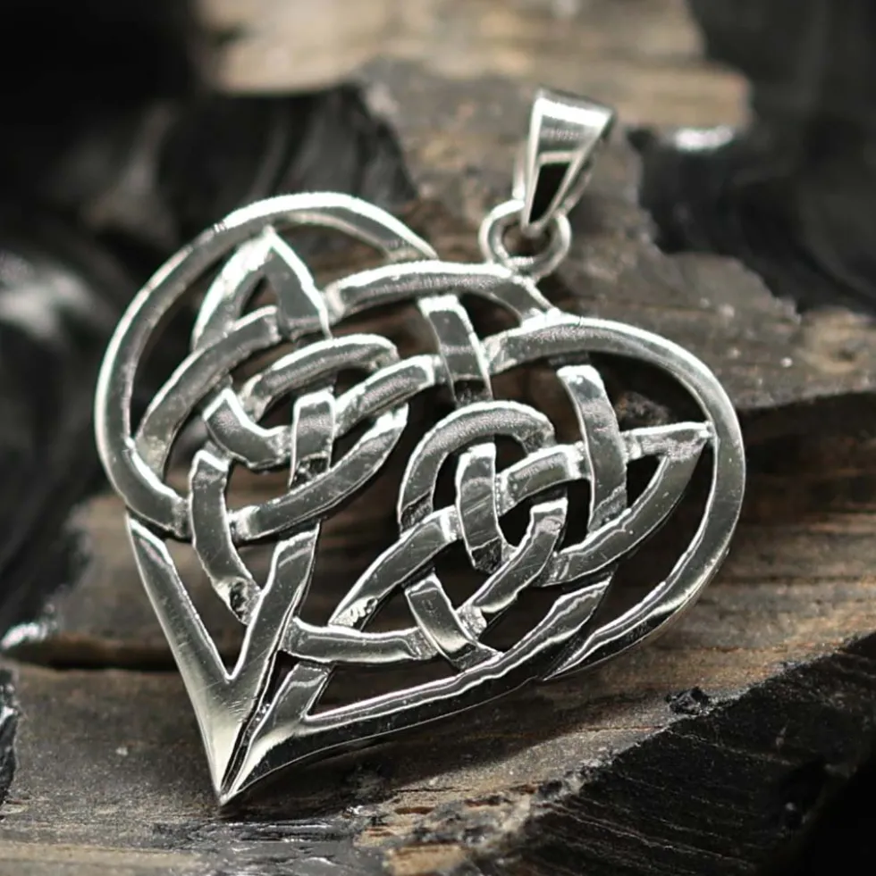 Keltisches Herz Schmuck Anhänger aus Silber 925