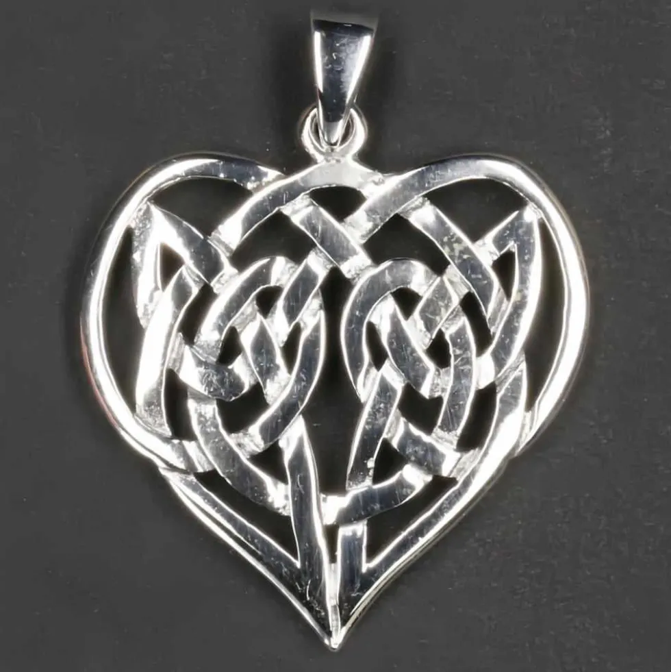 Keltisches Herz Schmuck Anhänger aus Silber 925