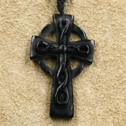 Keltisches Kreuz Hornschmuck Anhänger Kette