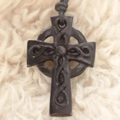 Keltisches Kreuz Hornschmuck Anhänger Kette