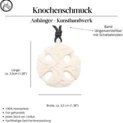 Keltisches Kreuz Knochen Schmuck Anhänger Kette
