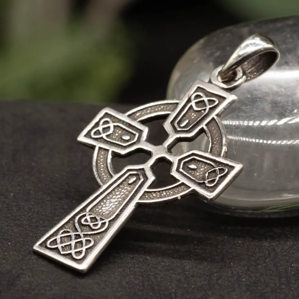 keltisches Kreuz Schmuck 925 Silber Kettenanhänger
