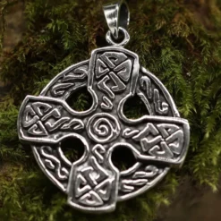 Keltisches Kreuz Schmuck Spirale Anhänger Keltenkreuz aus Silber 925