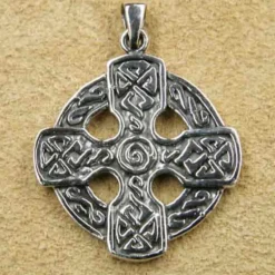 Keltisches Kreuz Schmuck Spirale Anhänger Keltenkreuz aus Silber 925
