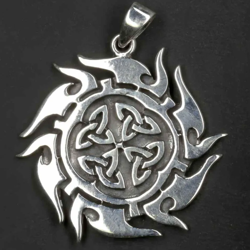 keltische Sonne Schmuck Anhänger aus 925 Silber