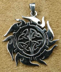 keltische Sonne Schmuck Anhänger aus 925 Silber