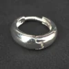 Klapp Creole 15mm 925 Silber rundes Profil Ohrring schlicht (1 Stück)