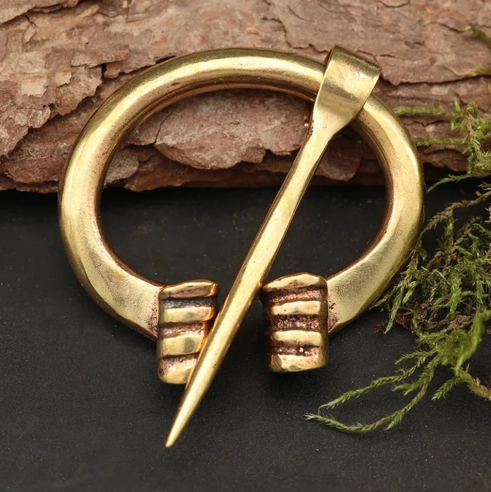 Klassische Gewandnadel Bronze Fibel Mittelalter
