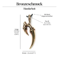 Klaue Bronzeschmuck Anhänger groß